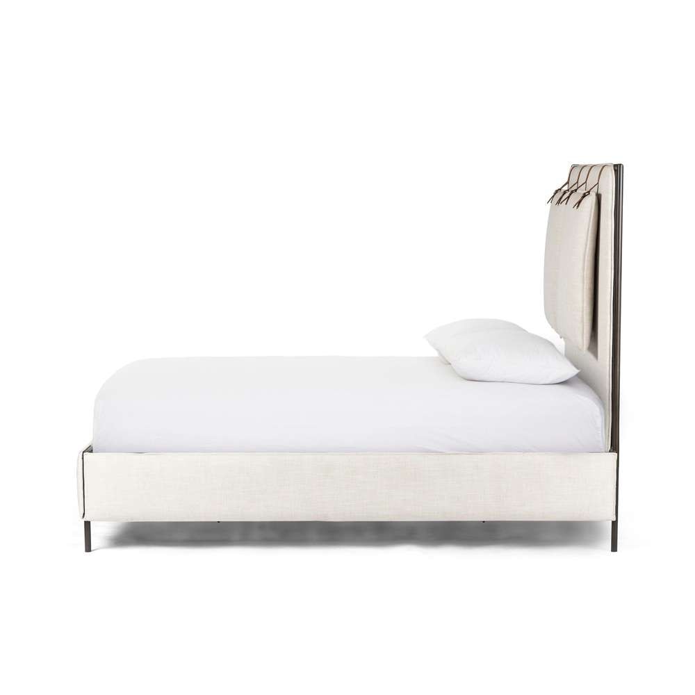 Four Hands - Leigh Queen Upholstered Bed - Hockney Ivory - 105885-007