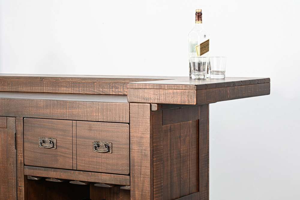 Sunny Designs - Homestead - 80in Traditional Wood Home Bar - 1963TL2